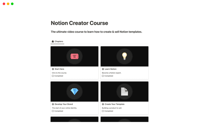 Notion Creator Course